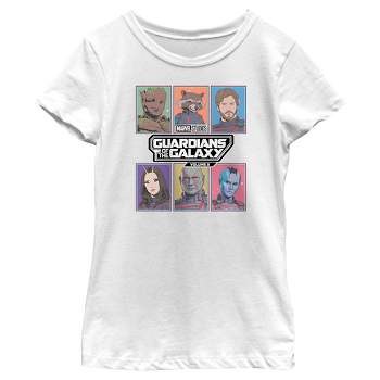 Girl's Guardians of the Galaxy Vol. 3 Animated Squares T-Shirt