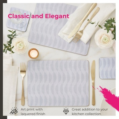 Eclipse Gray Cork-Backed Board Placemats, Set of 4
