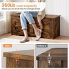 Storage Chest, Storage Bench with Safety Hinge, Flip Top Wood Blanket Storage Trunks Chest for Entryway, Living Room - 3 of 4