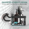 Large Capacity Bathroom Organizers and Storage, No Drilling Wall-Mounted Basket, Black - 2 of 3