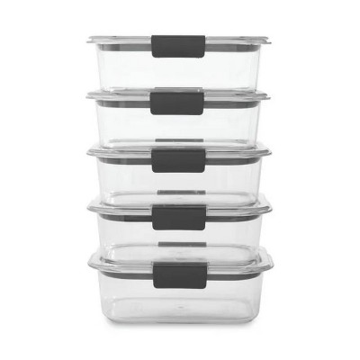 LunaLulinlk Food Storage Containers, 3.2 Cup 5 Pack, Leak-Proof, BPA Free, Clear Tritan Plastic