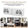 Sapphtopaz Minimalist TV Stand for TVs Up to 80" with 3 Drawers&Glass Door Cabinets TV Console with Adjustable Shelves TV Stands for Living Room - 2 of 4