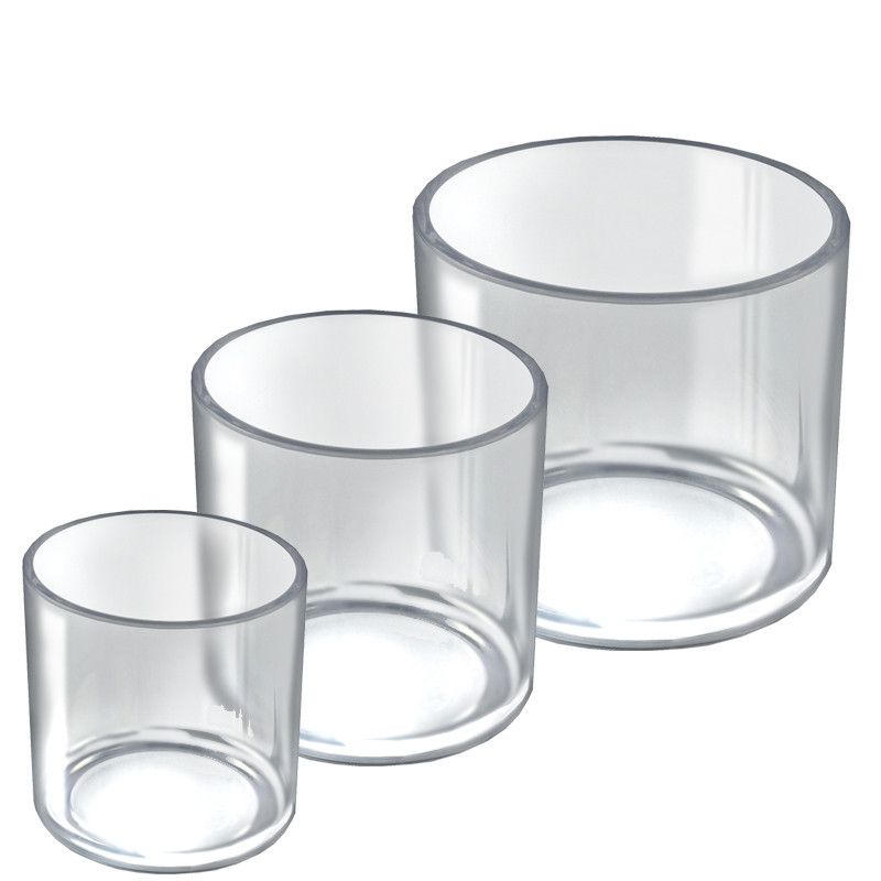 Azar Displays 4", 5", 6" Dia. Deluxe Clear Acrylic Cylinder Bin Set for Counter, 3 of 8