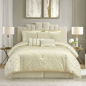 Nanshing 7pc King Calioppa Abstract Comforter Set Gold - 1 of 4
