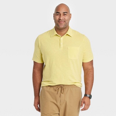 yellow polo shirt big and tall