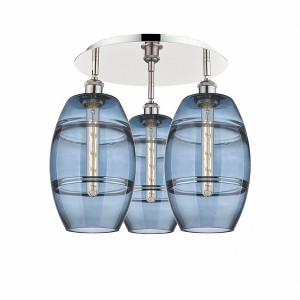 Vaz - 3 Light Flush Mount In Industrial Style-10.88 Inches Tall and 19.75 Inches Wide - 1 of 1