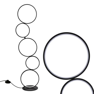 46.06 in. Black Mattle Standard Floor Lamp