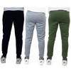 Galaxy By Harvic Pro Star Men's Slim Fit Fleece Lined Joggers-3 Pack - 4 of 4