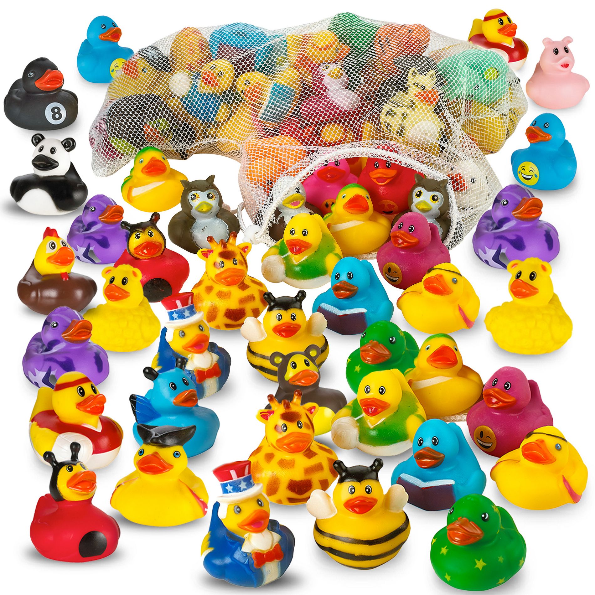 Playbees Rubber Ducks in Bulk 100 Pack Assortment Duckies