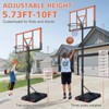 Osparple Portable Basketball Hoop 5.73ft to 10ft Height Adjustable Basketball Hoop with Stable Base and 2 Wheels - 3 of 4