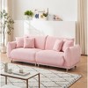 VASIP 86-inch Teddy Fleece Deep Seat Comfortable Sofa with 4 Pillows,Suitable for Apartment Living Room Bedroom, Does not Take Up Space. - 4 of 4