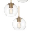 Possini Euro Design Samantha Soft Gold Pendant Chandelier 19 1/4" Wide Mid Century Modern Clear Glass 5-Light for Dining Room - 3 of 4