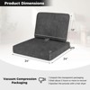 Costway 2/4/6-Pack 24" x 24" Deep Seat Cushion & Back Pillow with Removable Covers Outdoor Brown/Navy/Gray/Black - 2 of 4