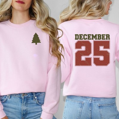 Simply Sage Market Women's Graphic Sweatshirt December Twenty Fifth Front and Back