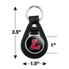 Lewis University Secondary Logo Black Leather Keychain - 2 of 4