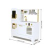 Teamson Kids Little Chef Munich Kids Play Kitchen with Interactive Features, White/Gold - 4 of 4