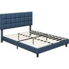 Yaheetech Upholstered Platform Bed Frame with Tufted Height Adjustable Headboard - 2 of 4