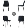 NicBex Dining Chairs Set of 4,Kitchen Chairs with Upholstered Cushion Seat and Metal Legs for Dining Room,Living Room,Kitchen - 3 of 3