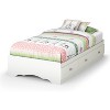 HomeStock Mates Platform Storage Bed with 3 Drawers Pure White Tiara - 2 of 4