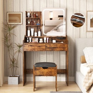 Makeup Vanity Desk Set with Mirror & Light - 1 of 4