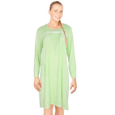JEFFRICO Womens Long Sleeve Nightgowns Sleepwear Soft Pajama Dress Nightshirts