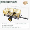 Tow-Behind Dump Cart,Heavy-Duty Garden Utility Trailer, Removable Sides & Handle, ATV/UTV Lawn Mower Tractor - 2 of 4