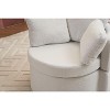 CAVINAS Teddy Fabric 360° Swivel Comfy Armchair with Back Cushion,Rotating and Storage Accent Chair   for Living Room,Bedroom,Office - 4 of 4