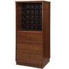 Gulches 25 Bottle Wine Cabinet, 3Drawers 21"x13"x5"H, Wooden Construction with Metal Glides, Free Standing - 4 of 4