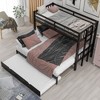 Twin over Twin Pull-out Bunk Bed with Trundle Bed and Ladder-ModernLuxe - 2 of 4