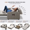 Luck Live Adjustable Sleeper Chair Pullout Sofa Bed with Modern Linen Fabric for Living Room - 4 of 4