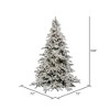 Vickerman Flocked Utica Fir Artificial Christmas Tree PreLit - 3 of 4