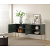 NicBex Minimalist Sideboard Buffet Cabinet with 2 Doors & Metal Legs for Kitchen,Living Room,Dark Green - 4 of 4