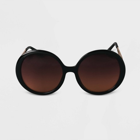 Kenia Sillón Fabricante Women's Oversized Round Sunglasses - A New Day™ Black : Target