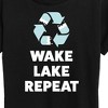 Women's - Instant Message - Wake Lake Repeat Short Sleeve Graphic T-Shirt - 2 of 4