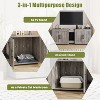Garvee Elegant Double-Room Cat Litter Cabinet – Stylish Litter Box Enclosure for Two Cats with Storage and Cat Mat, 55”L x 17.7”W x 22.5”H - 4 of 4