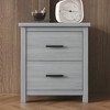 Dexmalle Vintage Wooden Nightstand with Two Drawers for Bedroom - 3 of 4