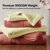 100% Cotton Solid Color Heavyweight Bath Towel Set, Anti-Microbial Certified Highly Absorbent Plushy Bath Towel - 2 of 4