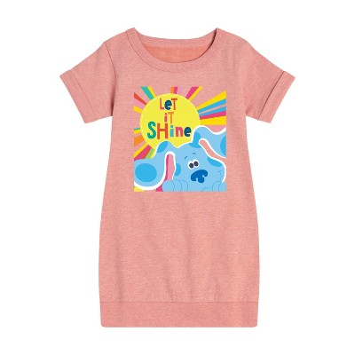 - Blue's Clues & You! - Let It Shine Graphic Short Sleeve Fleece Dress