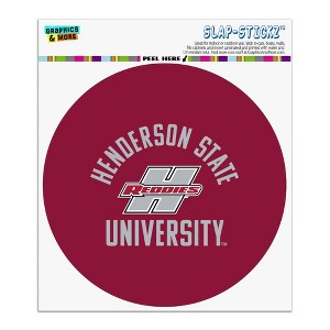 Henderson State Reddies Logo Automotive Car Window Locker Circle Bumper Sticker - 1 of 4