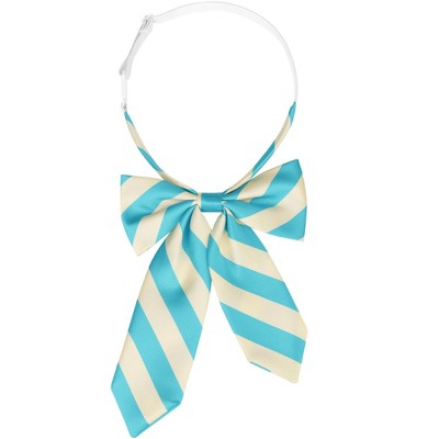 INSPIRE CHIC Women's Pre-tied Asymmetrical Bow Stripe Bow Tie