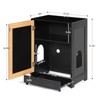 Bencmate Cat Litter Box Enclosure, Hidden Cat Washroom, Kitty End Table, Litter cabinet with sisal door,Multicolored, (22.4"*20"*31.5") - 4 of 4