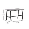 Emma and Oliver 48x30 Dining or Gaming Table with Double Sided Laminate Table Top and Heavy Duty A-Frame Steel Base - 4 of 4