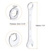 Unique Bargains CR-V 6-Point Ended Box 15 Degree Offset Open End Metric Thin Combination Wrench 2 Pcs - 2 of 4