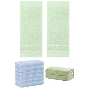 REGALWOVEN Striped Soft Absorbent Bathroom Cotton Towel Set 3 Pcs - 1 of 4