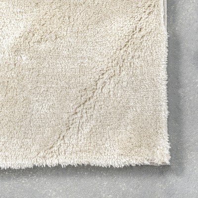 Cream Bliss 6' x 9' Easy-Care Synthetic Shag Rug