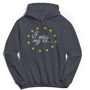 Rerun Island Men's I Miss My Ex Long Sleeve Graphic Cotton Sweatshirt Hoodie - 1 of 4