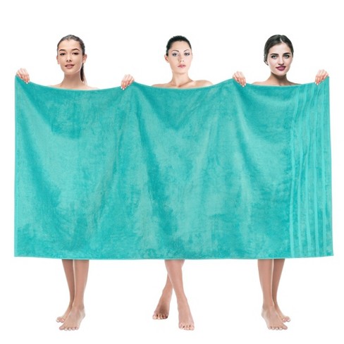 American Soft Linen Bath Towel Set, 4 Piece 100% Turkish Cotton