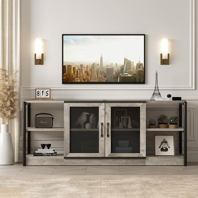 Homhougo TV Stand for TVs up to 70" Grey