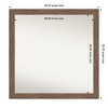 Amanti Art Pia Medium Brown Narrow Non-Beveled Framed Bathroom Vanity Wall Mirror - 3 of 4