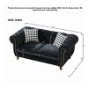67" Chesterfield Velvet Tufted Sofa,2-Seater Rolled Arm Couch with Nailhead Trim for Living Room,Apartment,Office-Baofuwish - 4 of 4